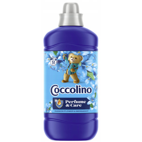 Кондиціонер для білизни Coccolino Perfume&Care Passion Flower & Bergamot з ароматом пасифлори та квітів бергамоту, 51 прання, 1275 мл